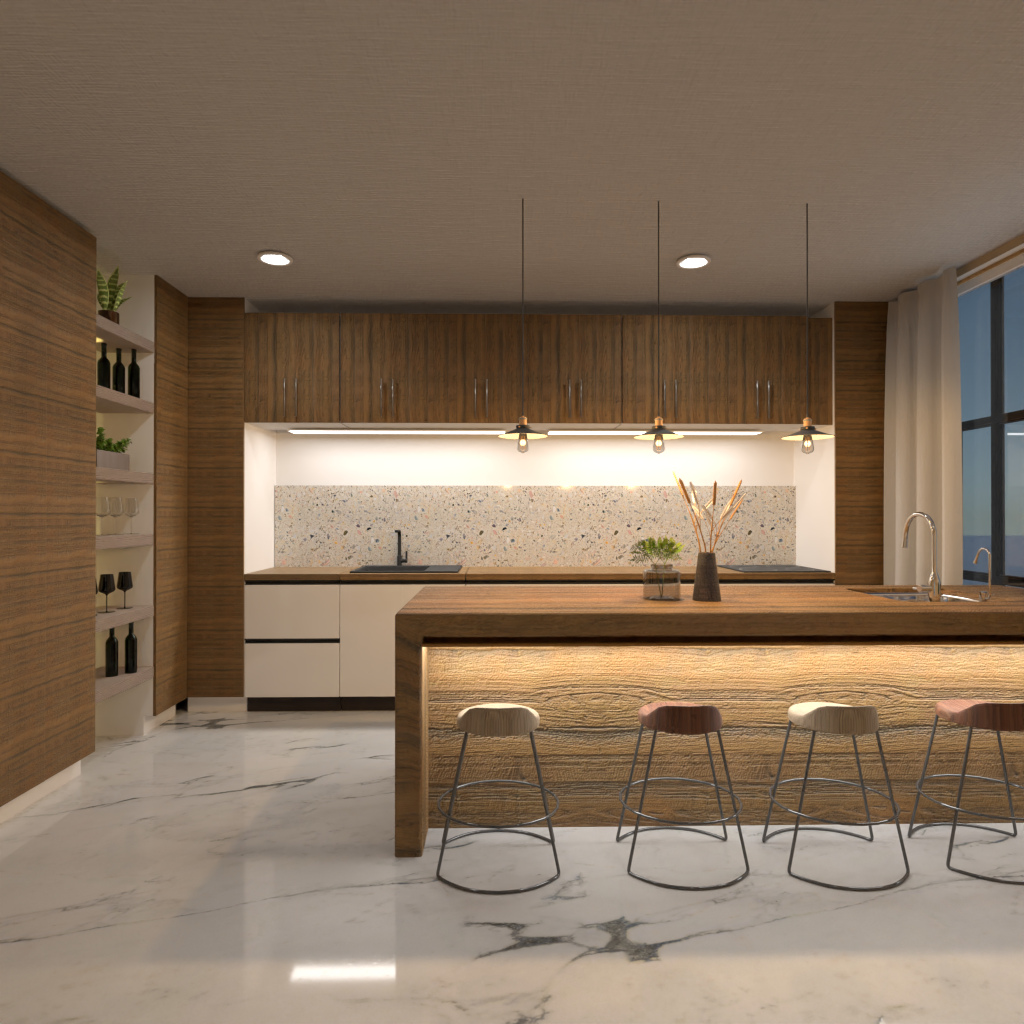 Brown and White Kitchen #11499160 by Editors Choice