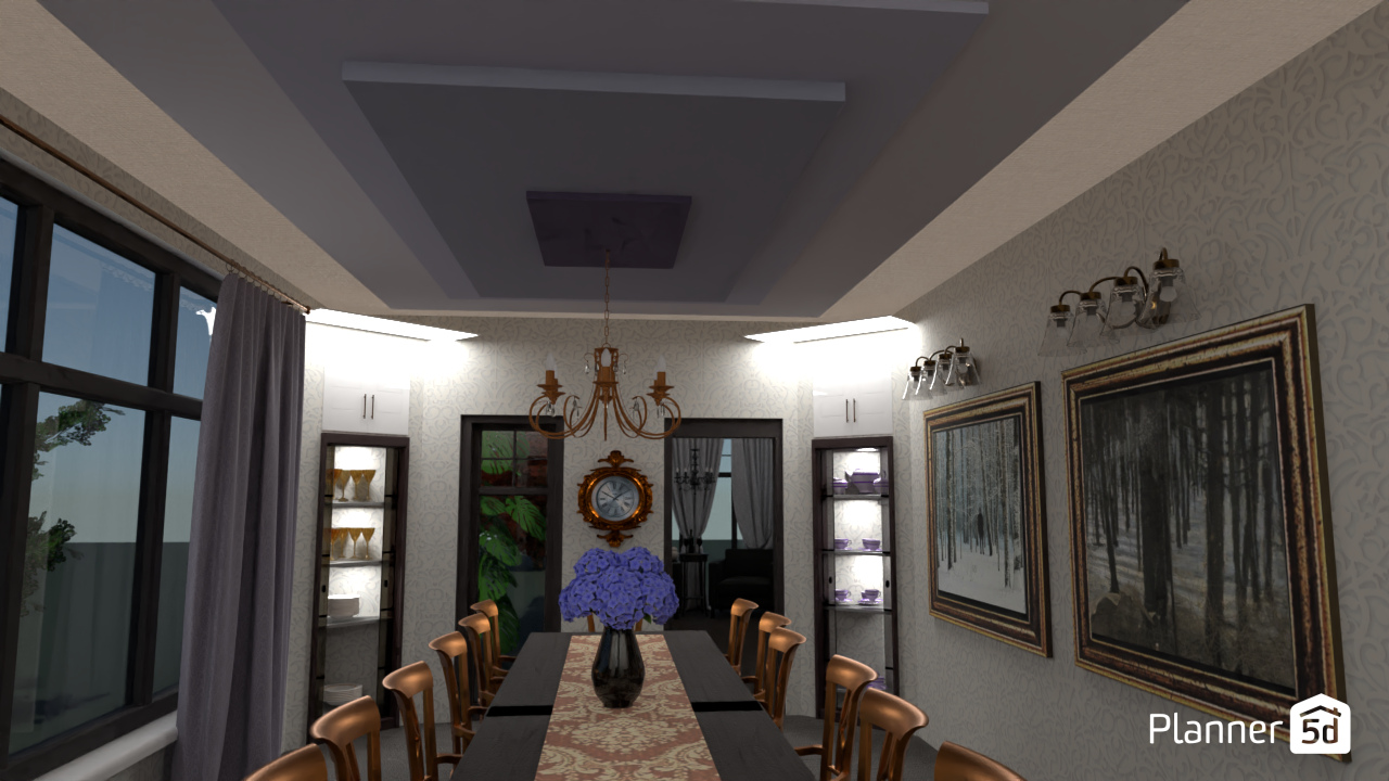 Dining room into bar area #12877199 by Aldona