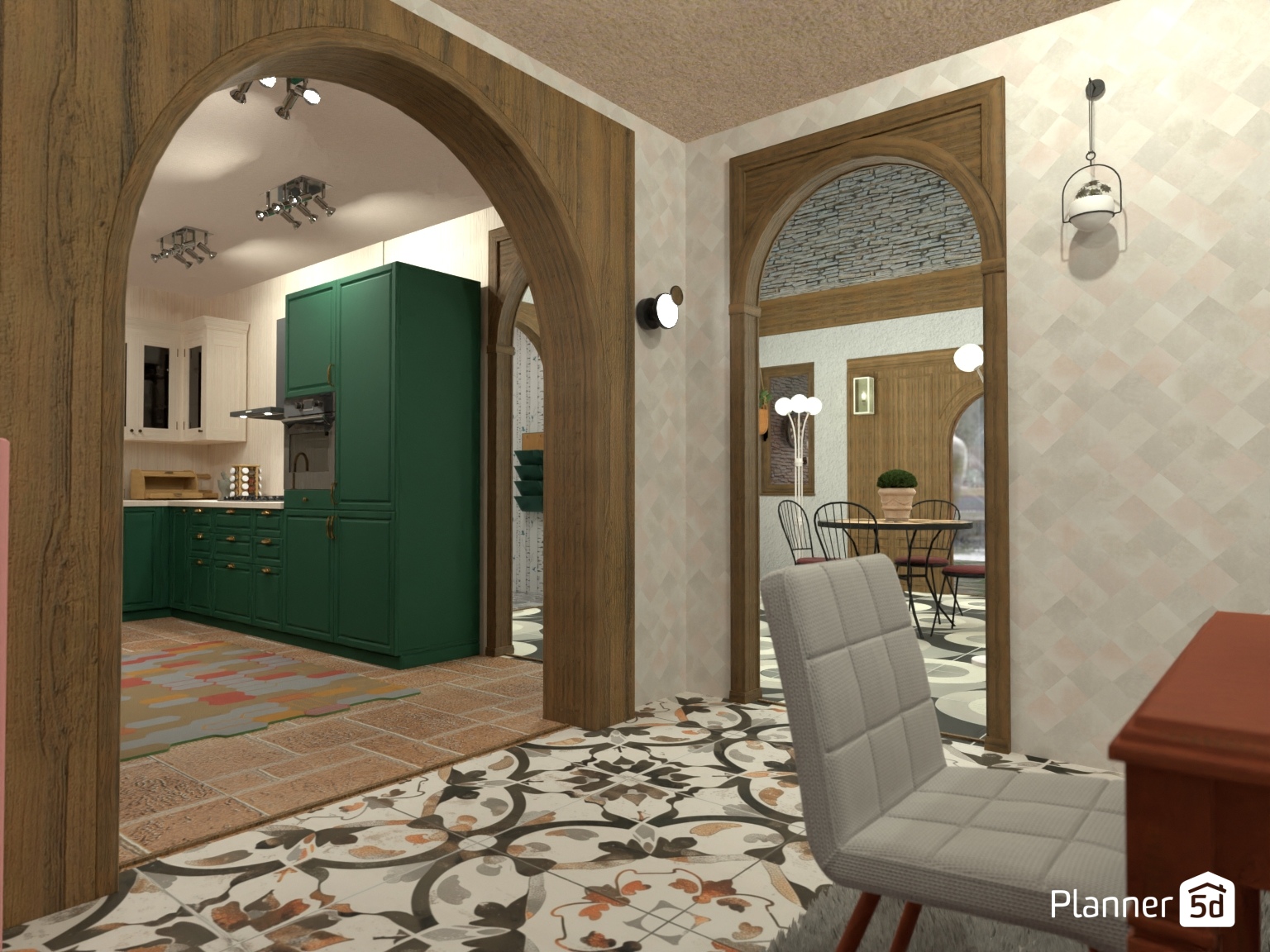 casa estilo ecléctico con fachada y decoración rustica y acentos modernos #22294590 by Yolanda Infante Garrido