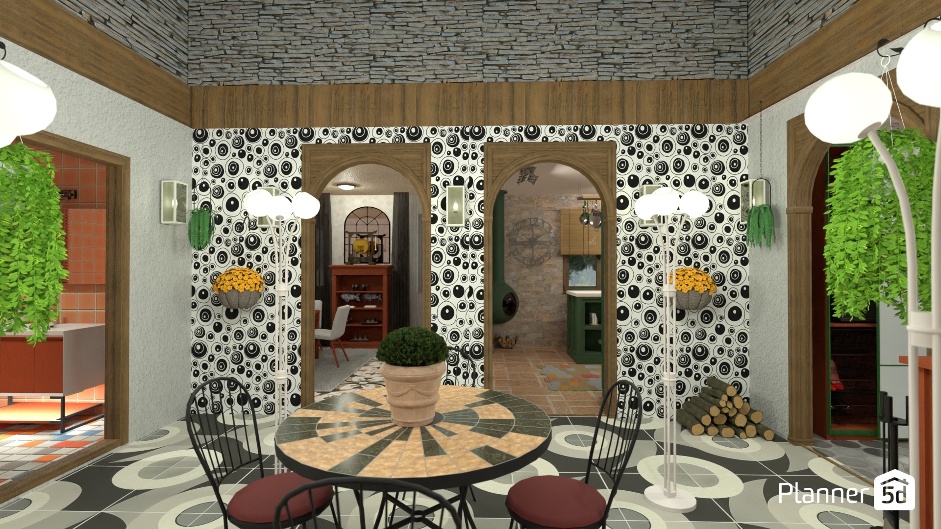 casa estilo ecléctico con fachada y decoración rustica y acentos modernos #22294434 by Yolanda Infante Garrido