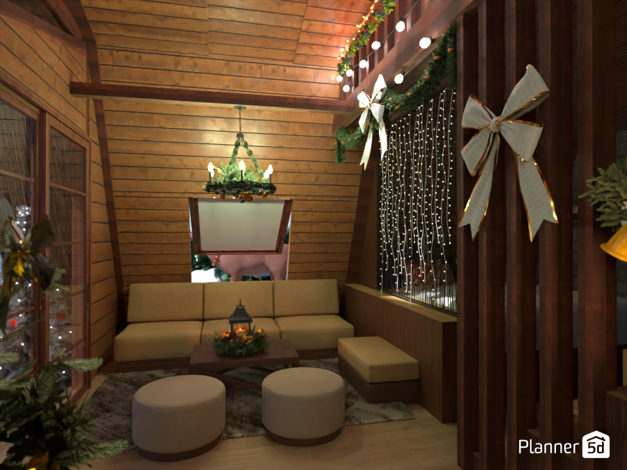 Lappland House: Christmas Living #10849980 by Micaela Maccaferri