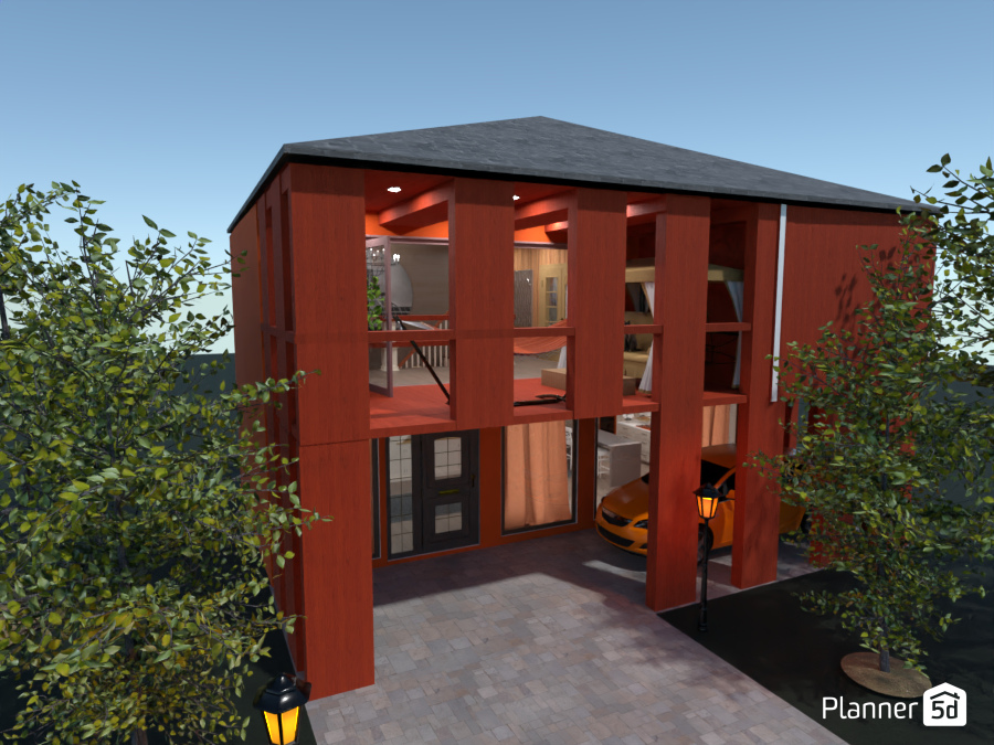 Modern wood house #9042169 by LIXx