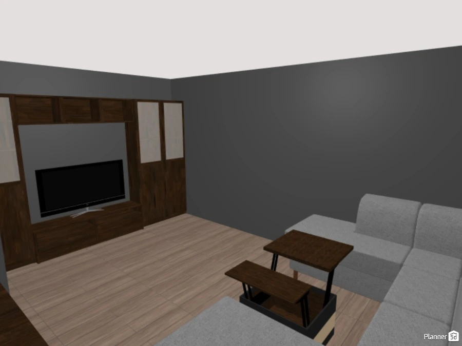 dark living room with kitchen #82370 by yusuf somay