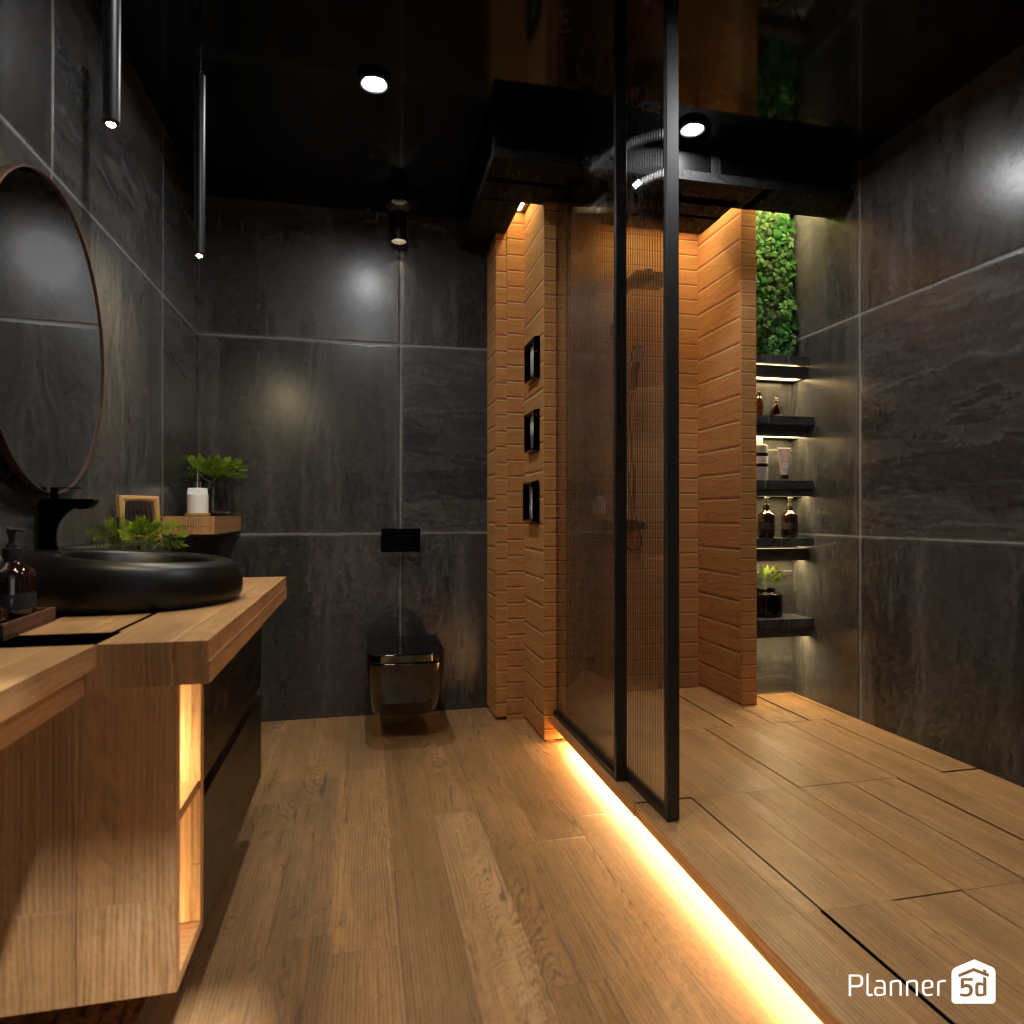 Dark Bathroom #17681931 by Editors Choice