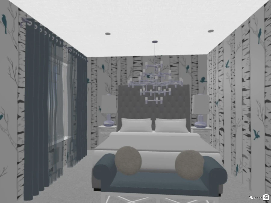 Gray and Blue Bedroom! #3040024 by Tessa