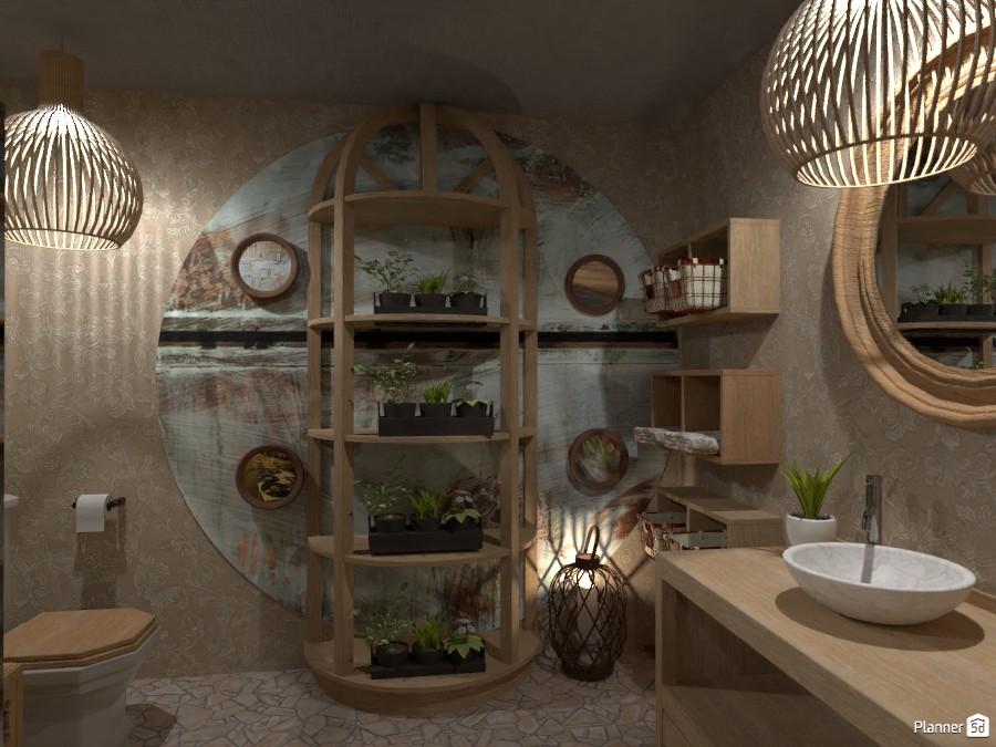 Boho style interior contest design:  Bathroom 3566371 by Doggy image