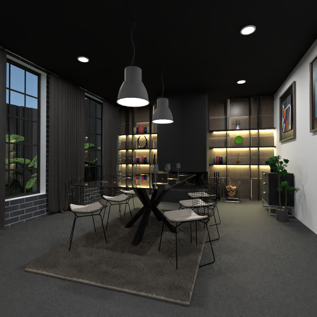Industrial Dining Room #12606939 by Editors Choice