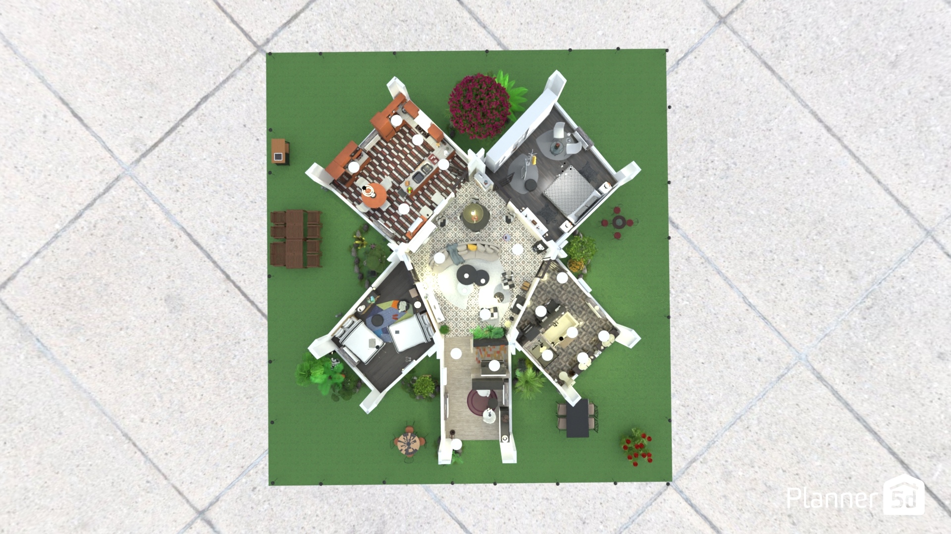 plano casa forma de estrella #22798558 by Yolanda Infante Garrido