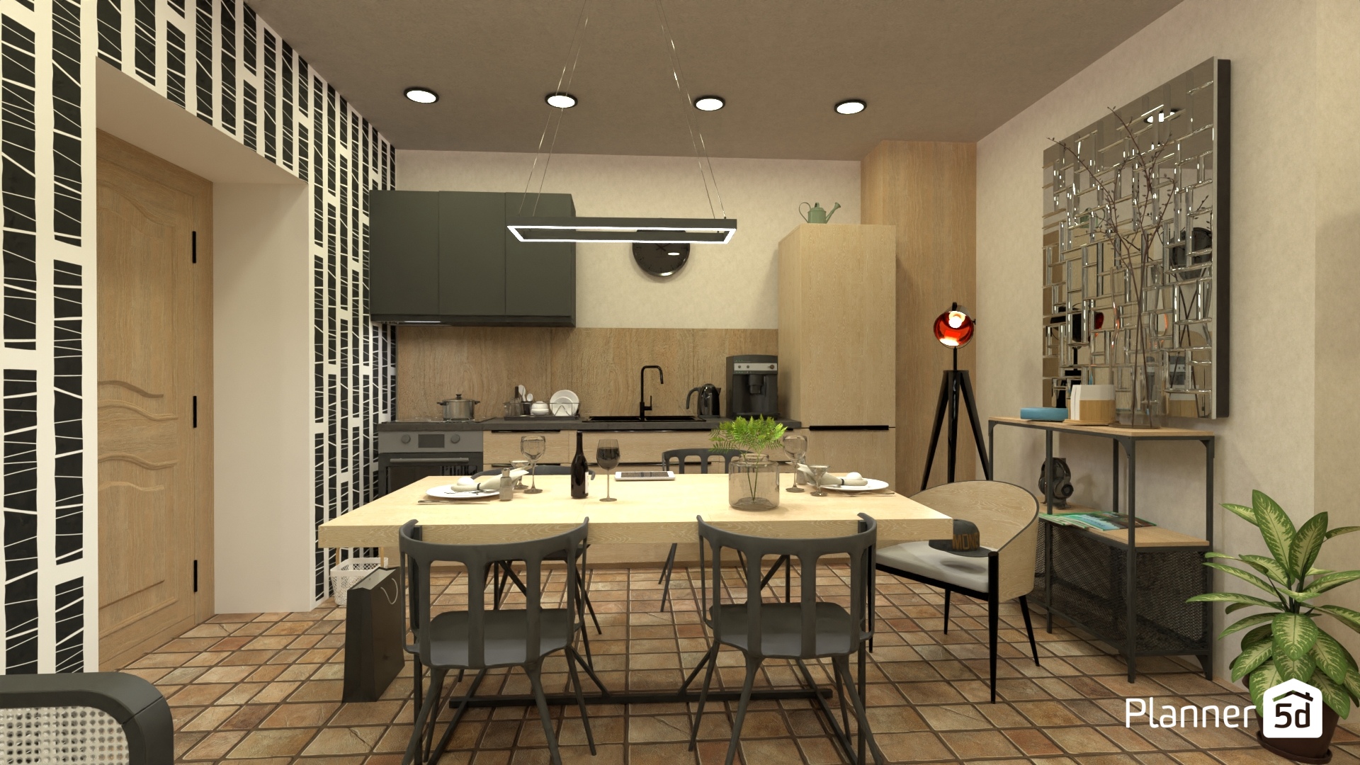 cocina atemporal y acogedora - Free Online Design | 3D House Ideas - by ...