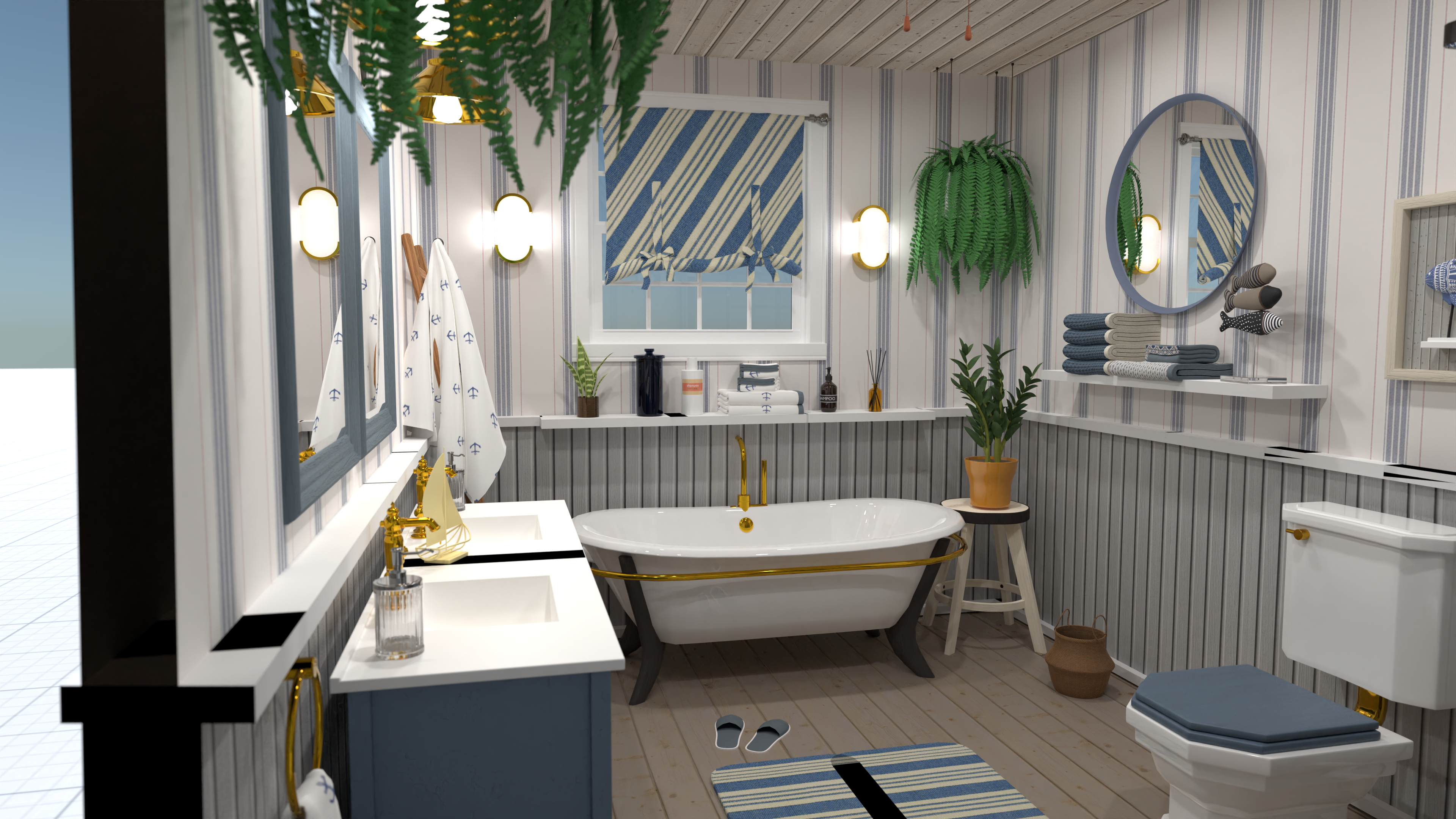 Nautical Bathroom #12248932 by Fede Lars