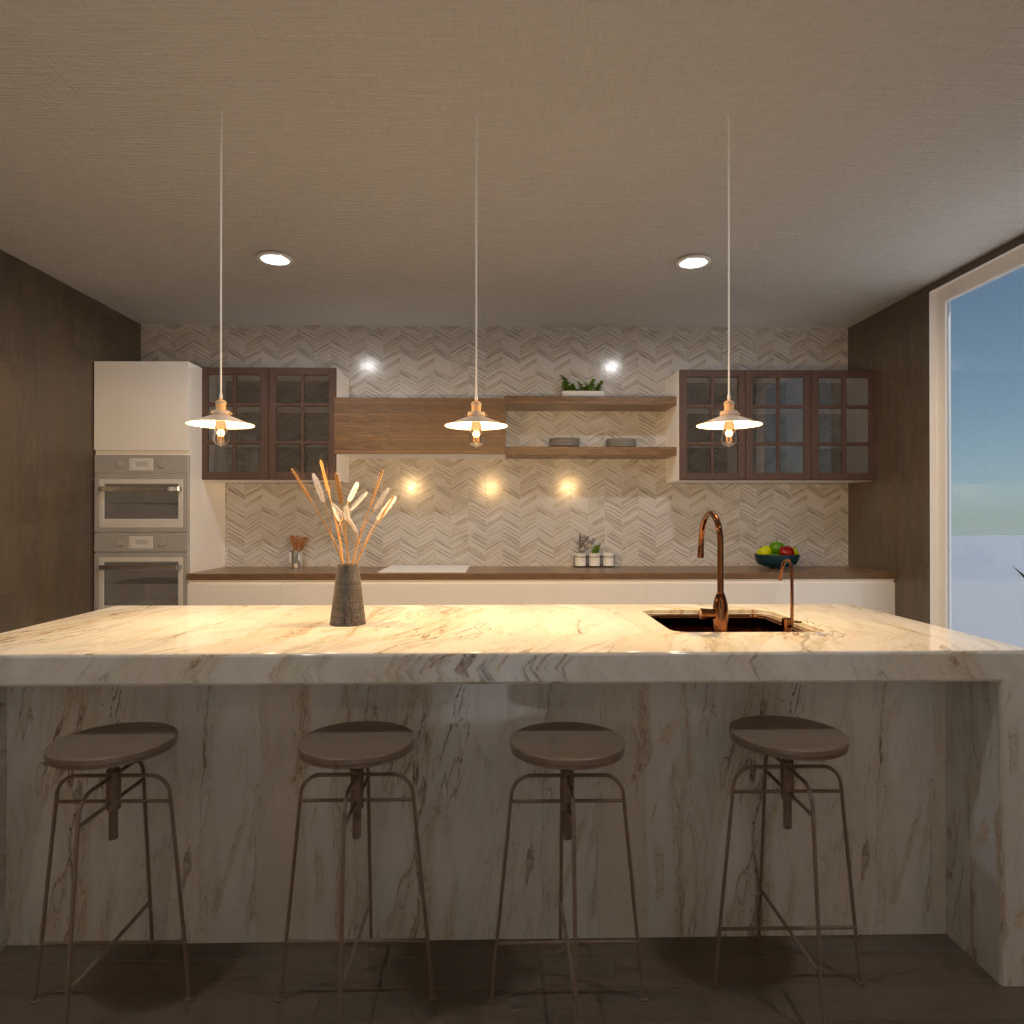 Brown and White Kitchen #11489200 by Editors Choice