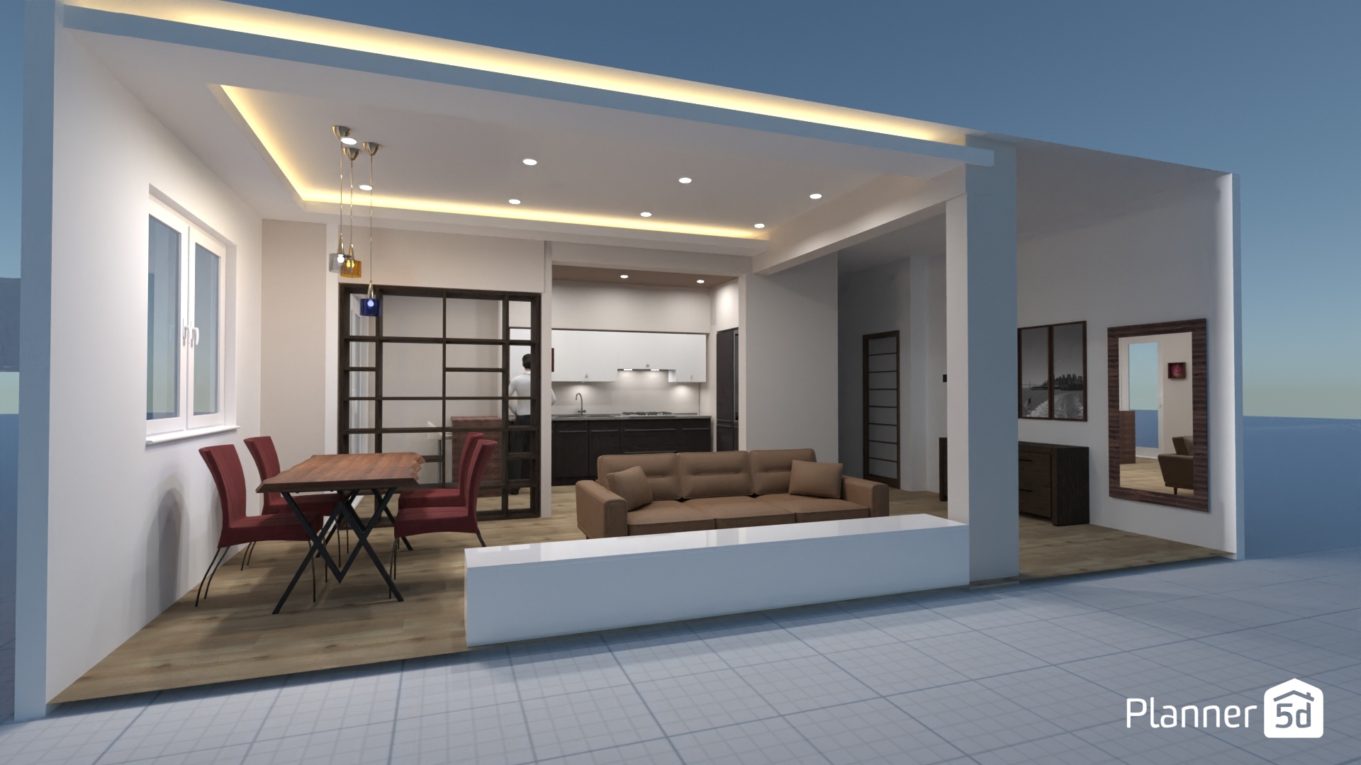 libreria origi. tagliata separa cucina #22699262 by Marco