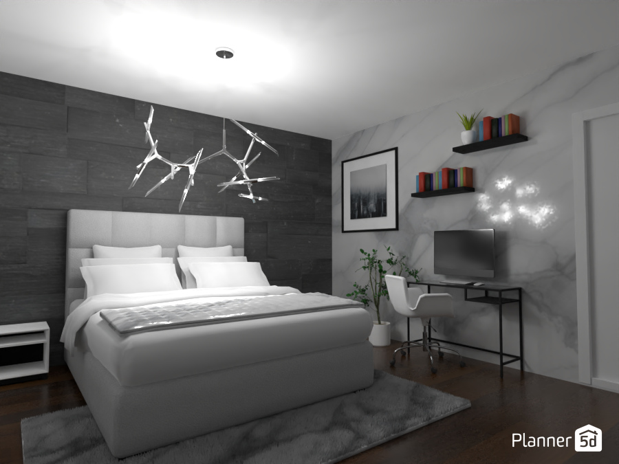 Black and White Bedroom #8361593 by Ofi Lee
