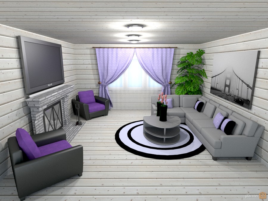 gray/lavender living room #807891 by Joy Suiter