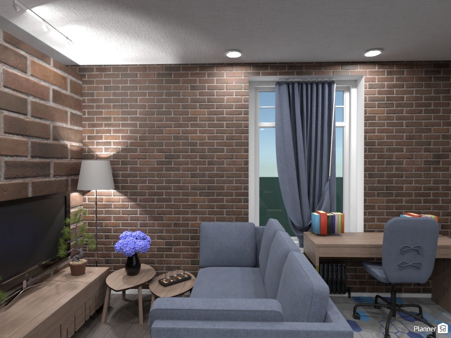 Contest Apt. Living room and desk #3514195 by Doggy