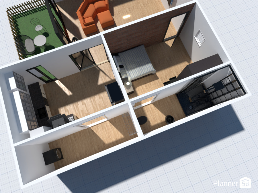 MVP FARMHOUSE 3D PLAN #21464774 by koushik1989