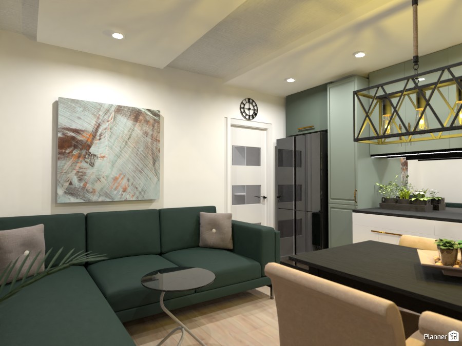 Small apartment ideas / Living room and kitchen #3655535 by Dajana Bakovic
