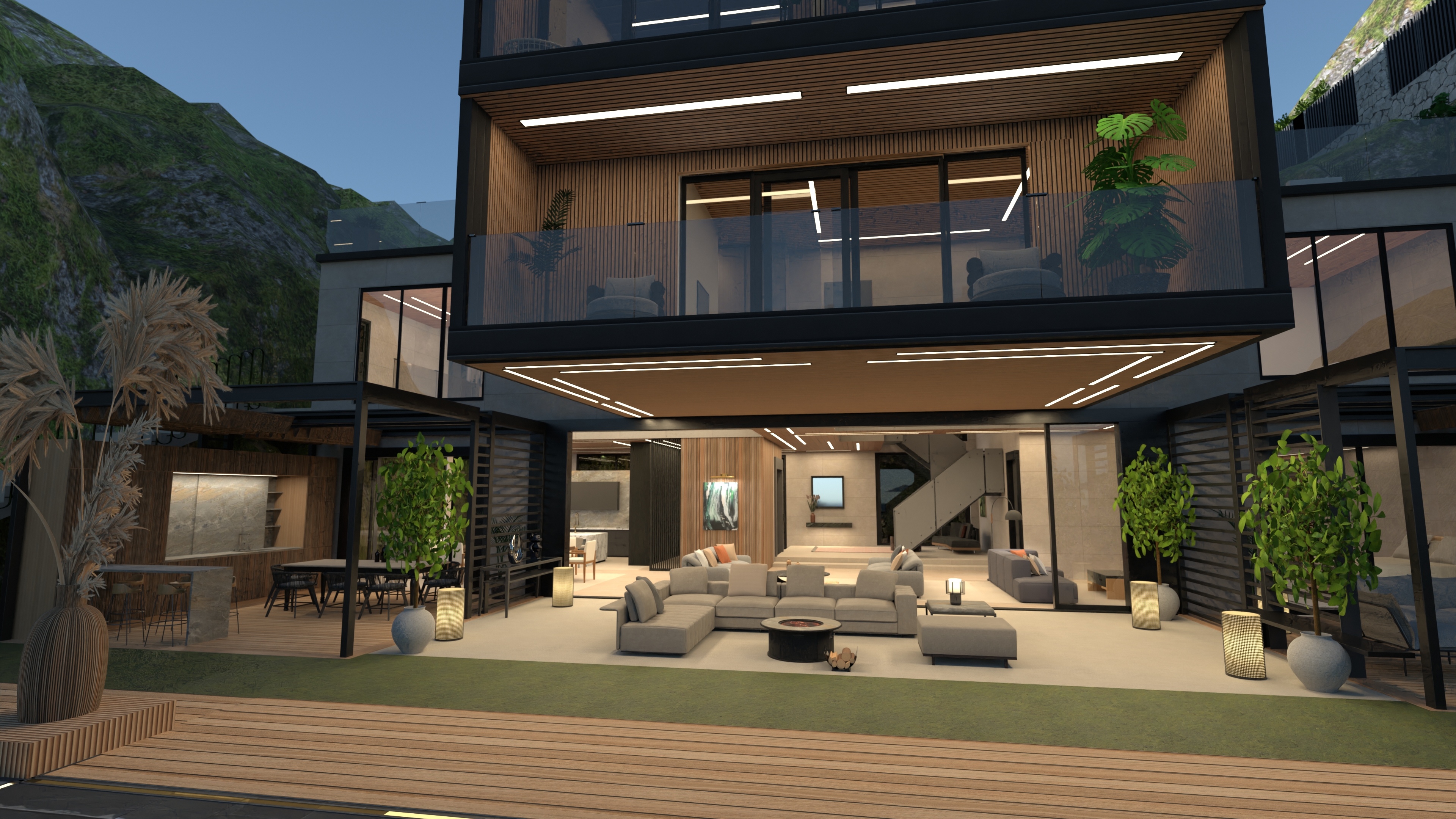 square entrance house #24635336 by Michel