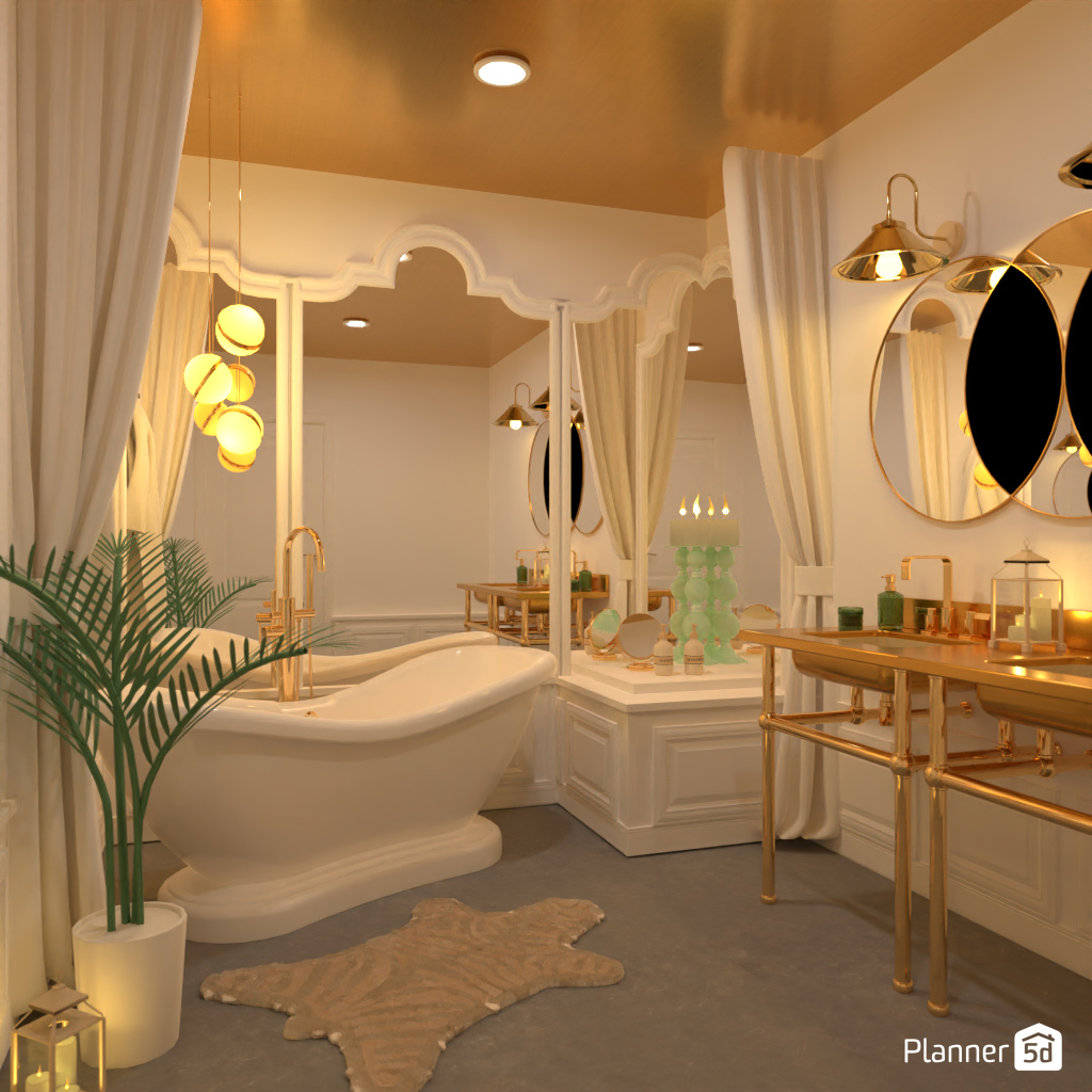 Bath with candles #19242104 by Editors Choice