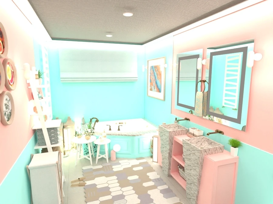 Pastel bathroom / Design battle contest #3108332 by ZACKY DESIGNER