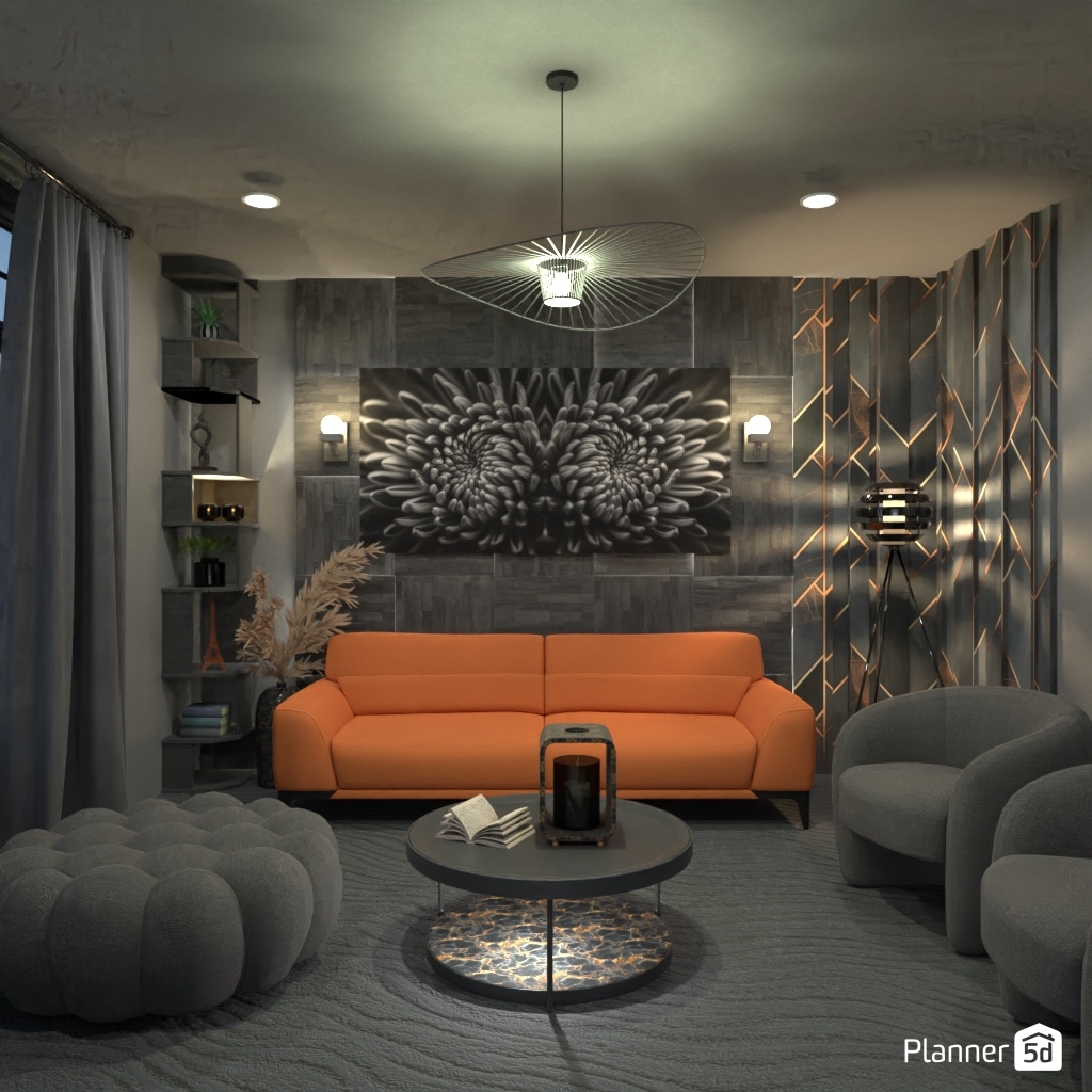 Orange sofa #32031452 by Editors Choice