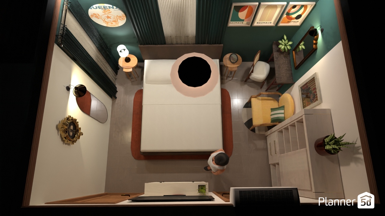 Copy of Copy of Real colors 01 kuala/ikea green table/orange sofa #26269420 by Livnat Pariante