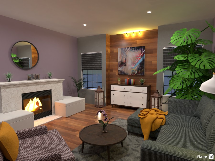 LIVING ROOM WITH FIREPLACE #5482465 by Didi