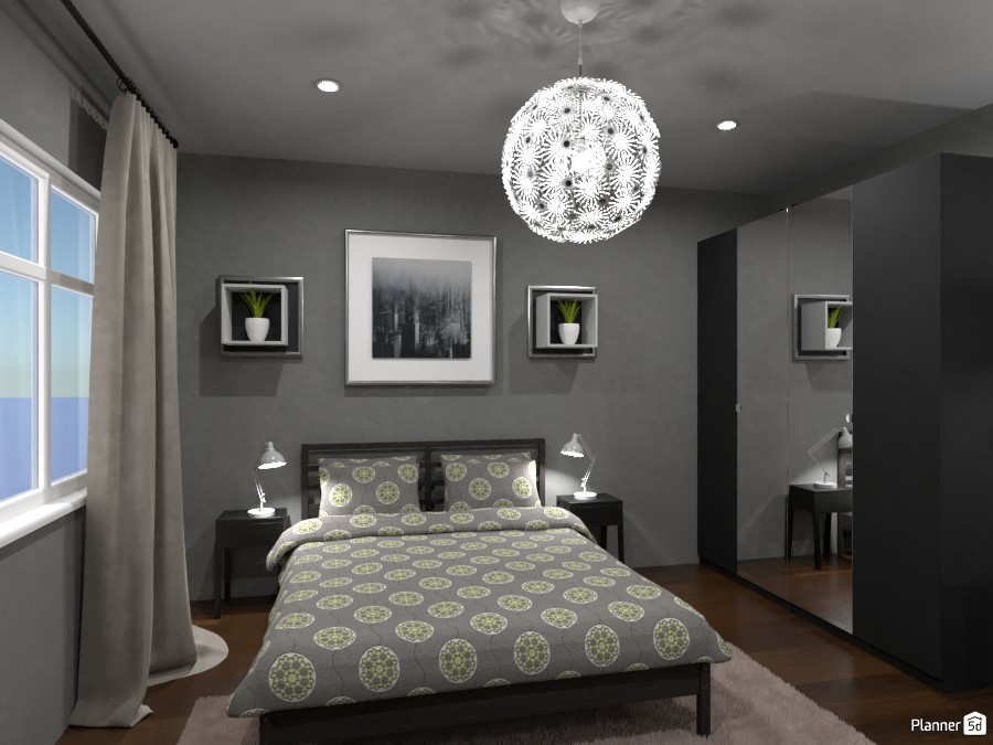 Grey bedroom 1 #5294001 by Rita