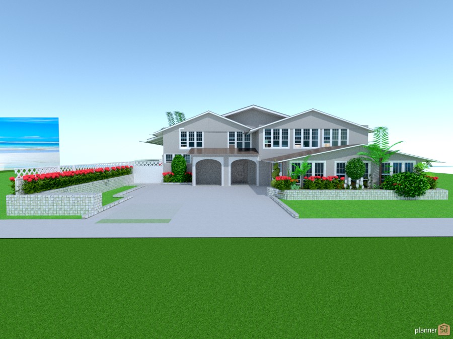 California House with Colorful Landscaping #1024798 by Olivia11