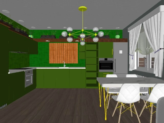 дом - Free Online Design | 3D Kitchen Floor Plans by Planner 5D