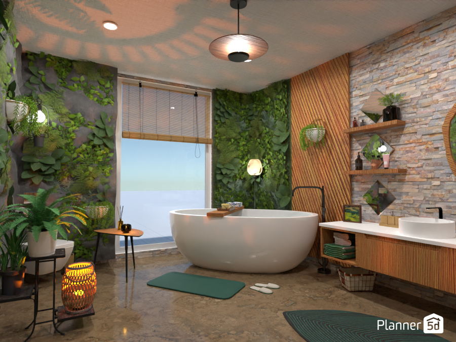Biophilic Bathroom : Desing battle contest #13039423 by Gabes