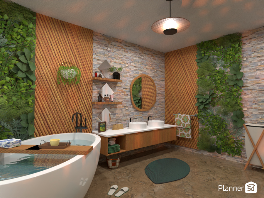 Biophilic Bathroom : Desing battle contest #13039479 by Gabes