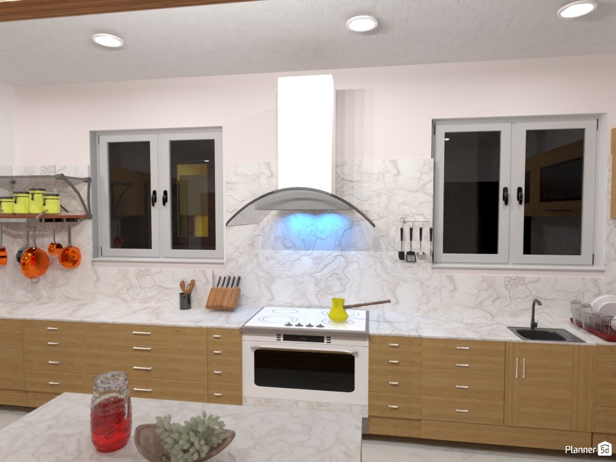 Classic Light wood and white marble backsplash #3296816 by Born to be Wild
