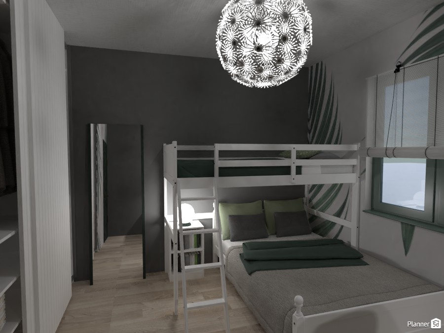 Habitación verde juvenil II #4050481 by Laura