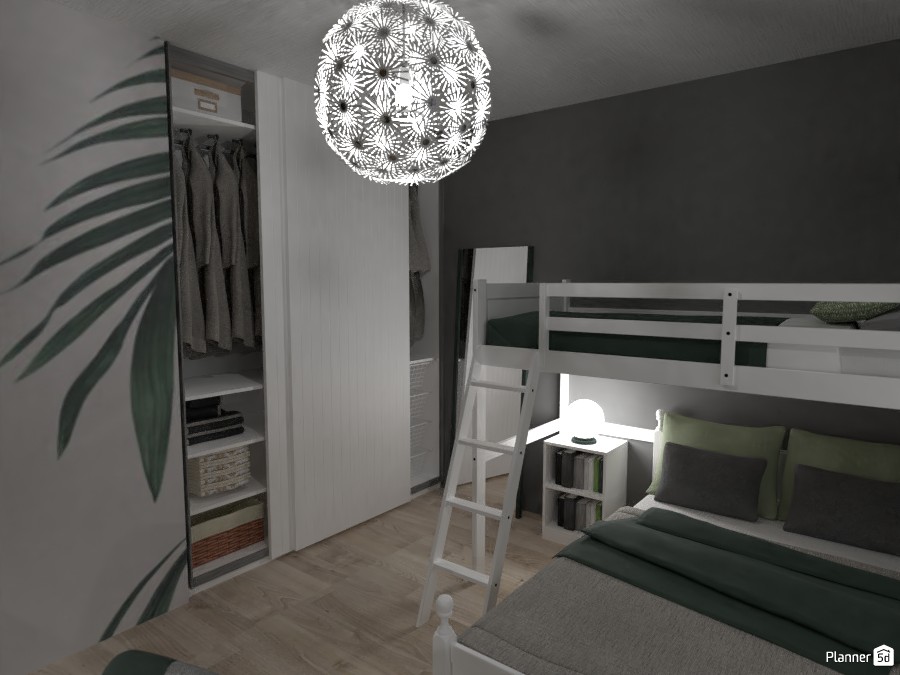 Habitación verde juvenil III #4050484 by Laura