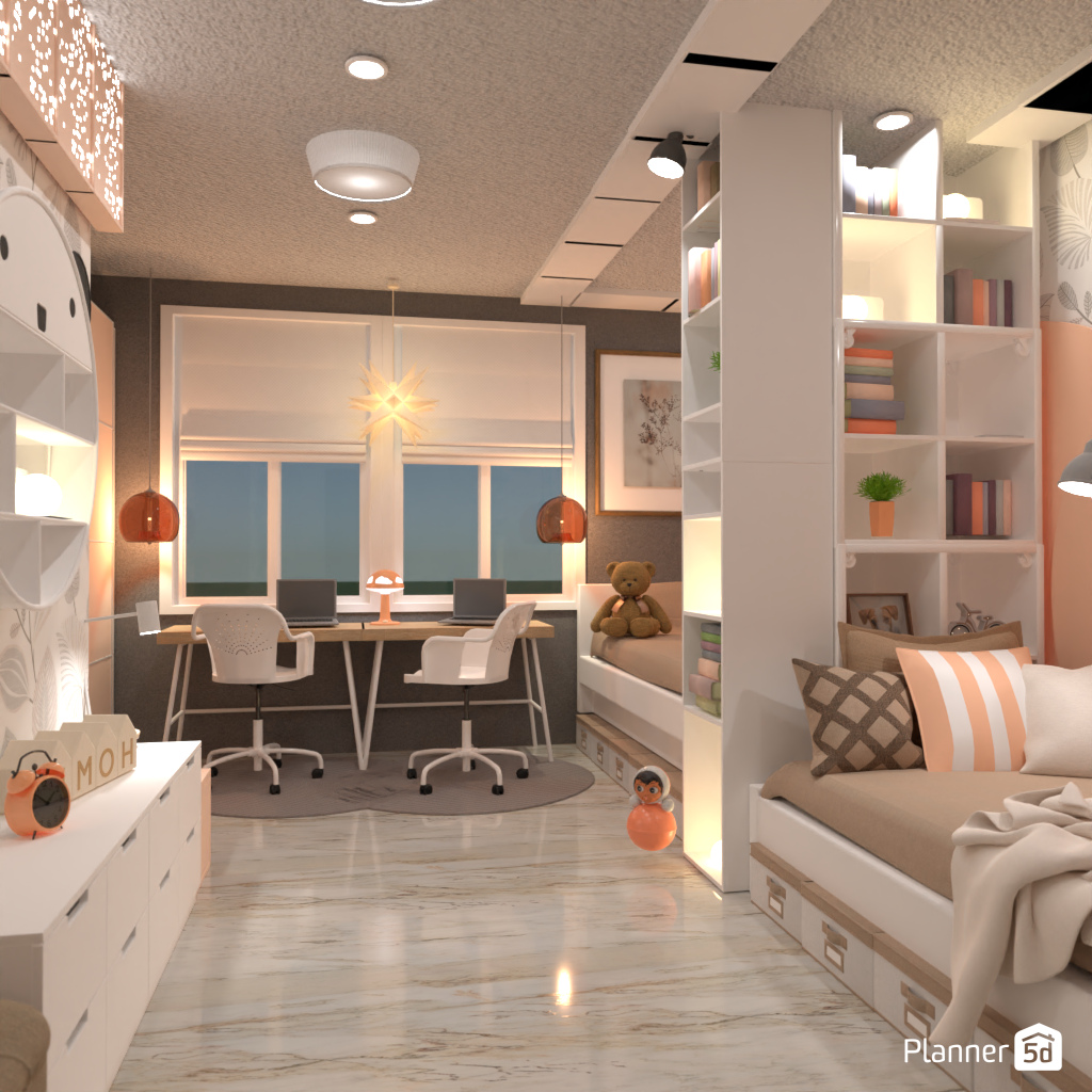 Bedroom for twins #18931439 by Editors Choice