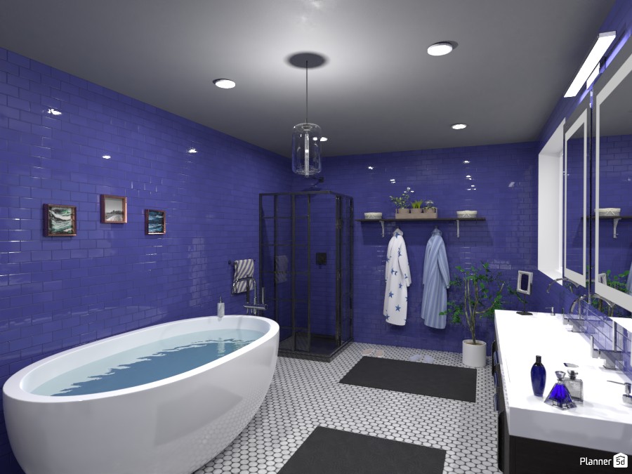 Purple bathroom II #4537492 by Rita