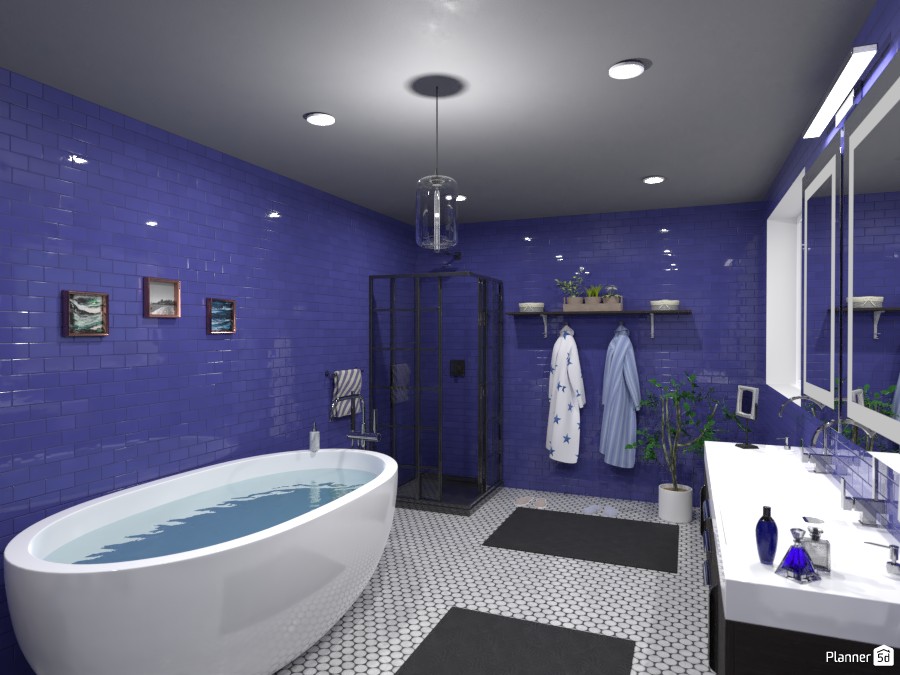 Purple bathroom II 4537492 by Rita image