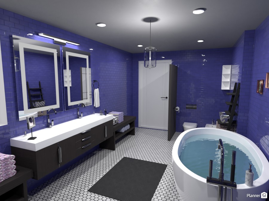 Purple bathroom I 4537494 by Rita image