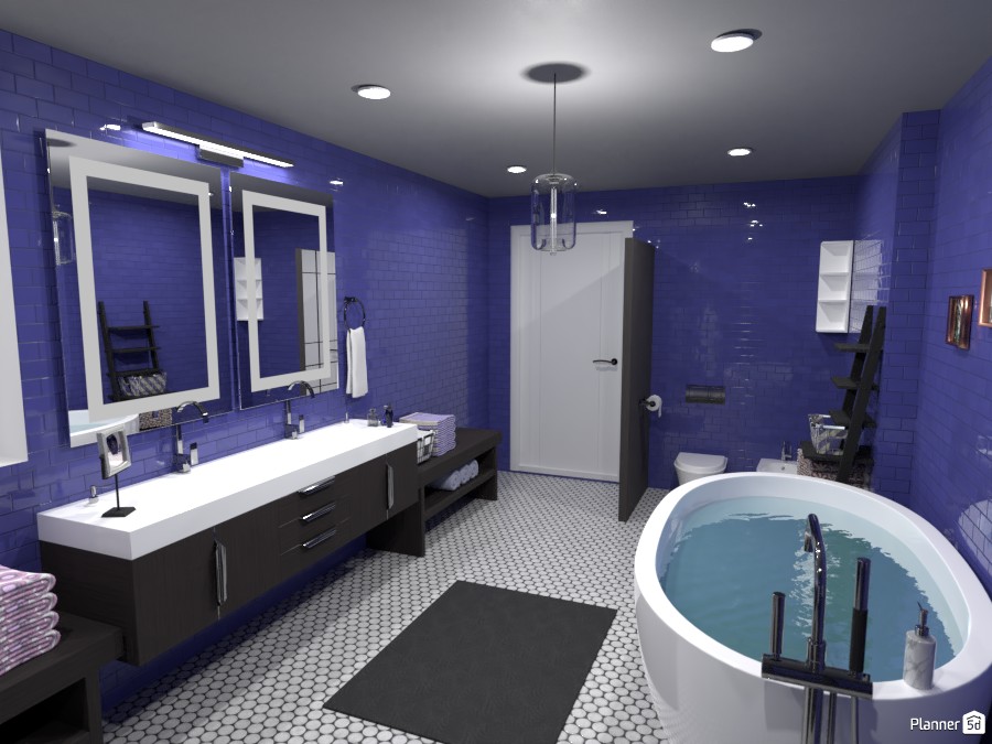 Purple bathroom I #4537494 by Rita