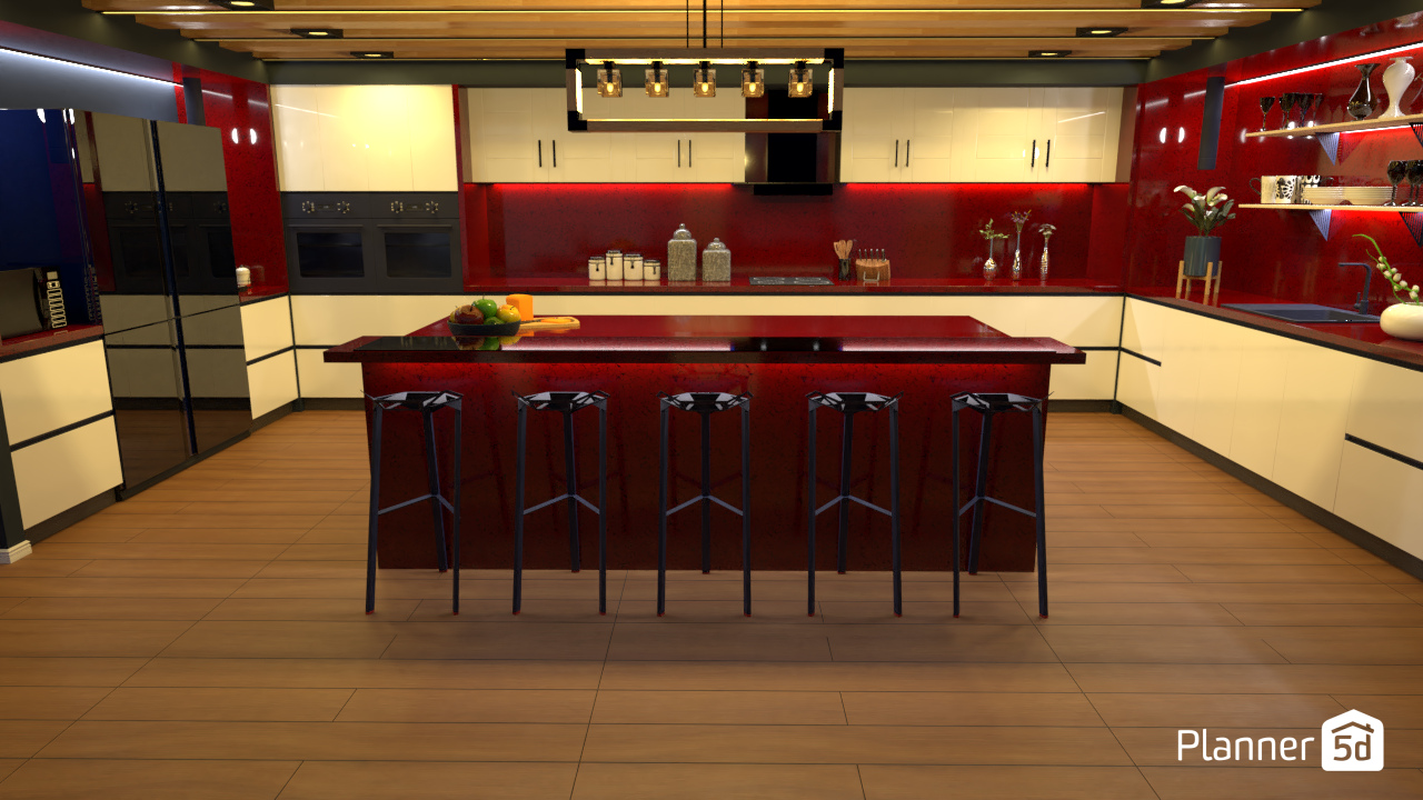 Modern cherry kitchen #6395270 by Zeeshan Susiwala