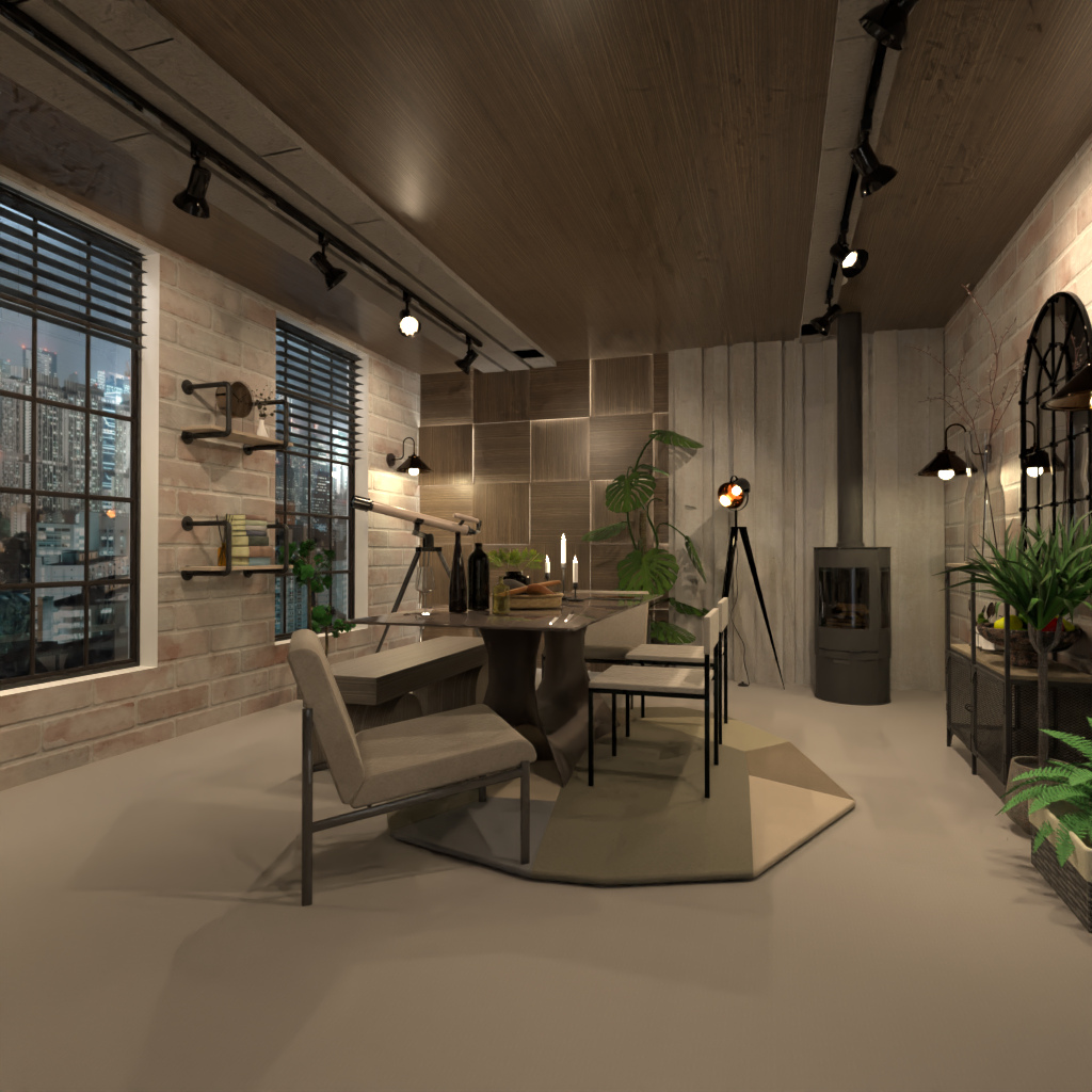 Industrial dining room #12620775 by Editors Choice