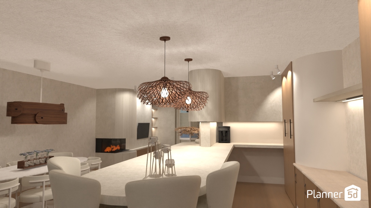 japandi kitchen/living #28471864 by Rob Wiersma