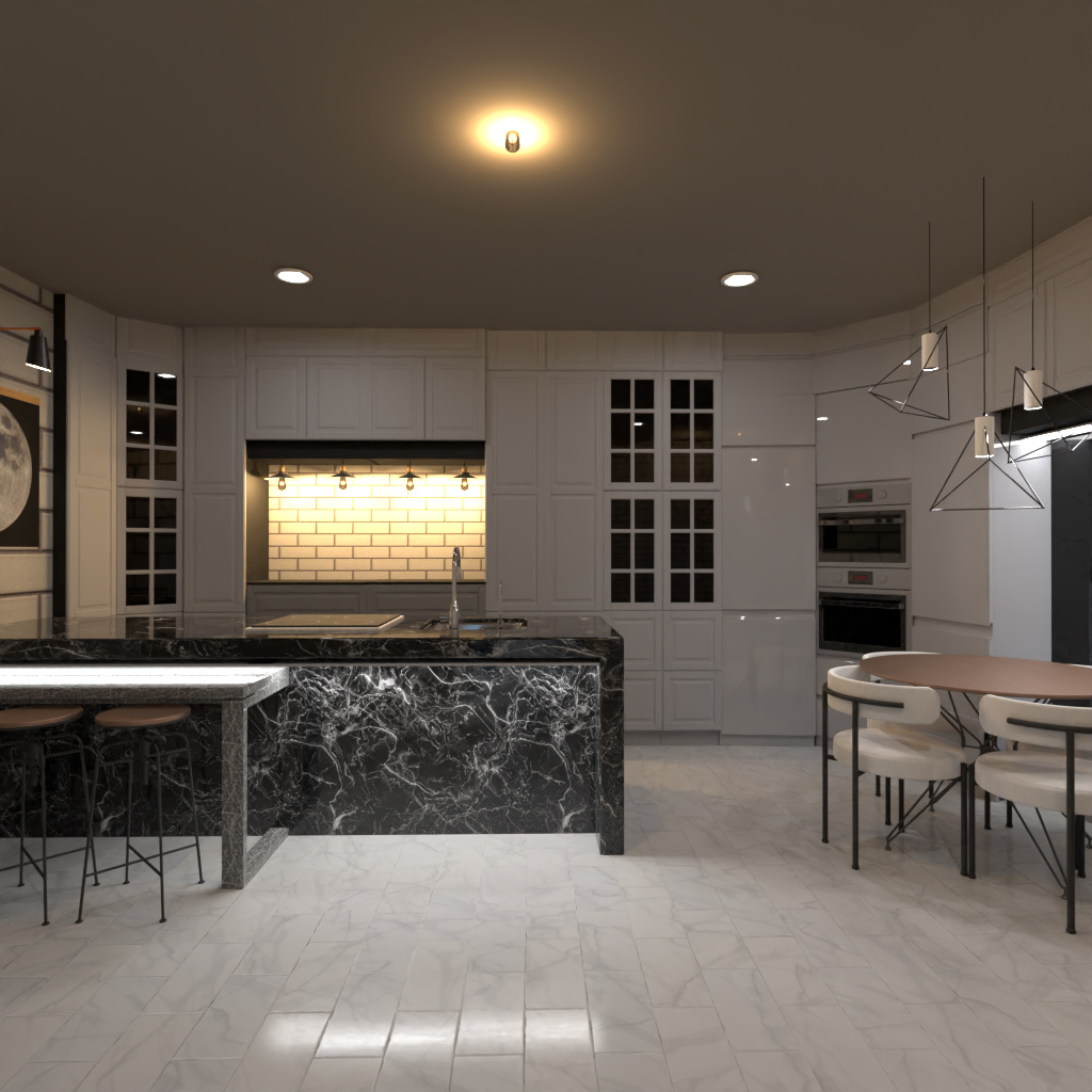 Brown and White Kitchen #11479684 by Editors Choice