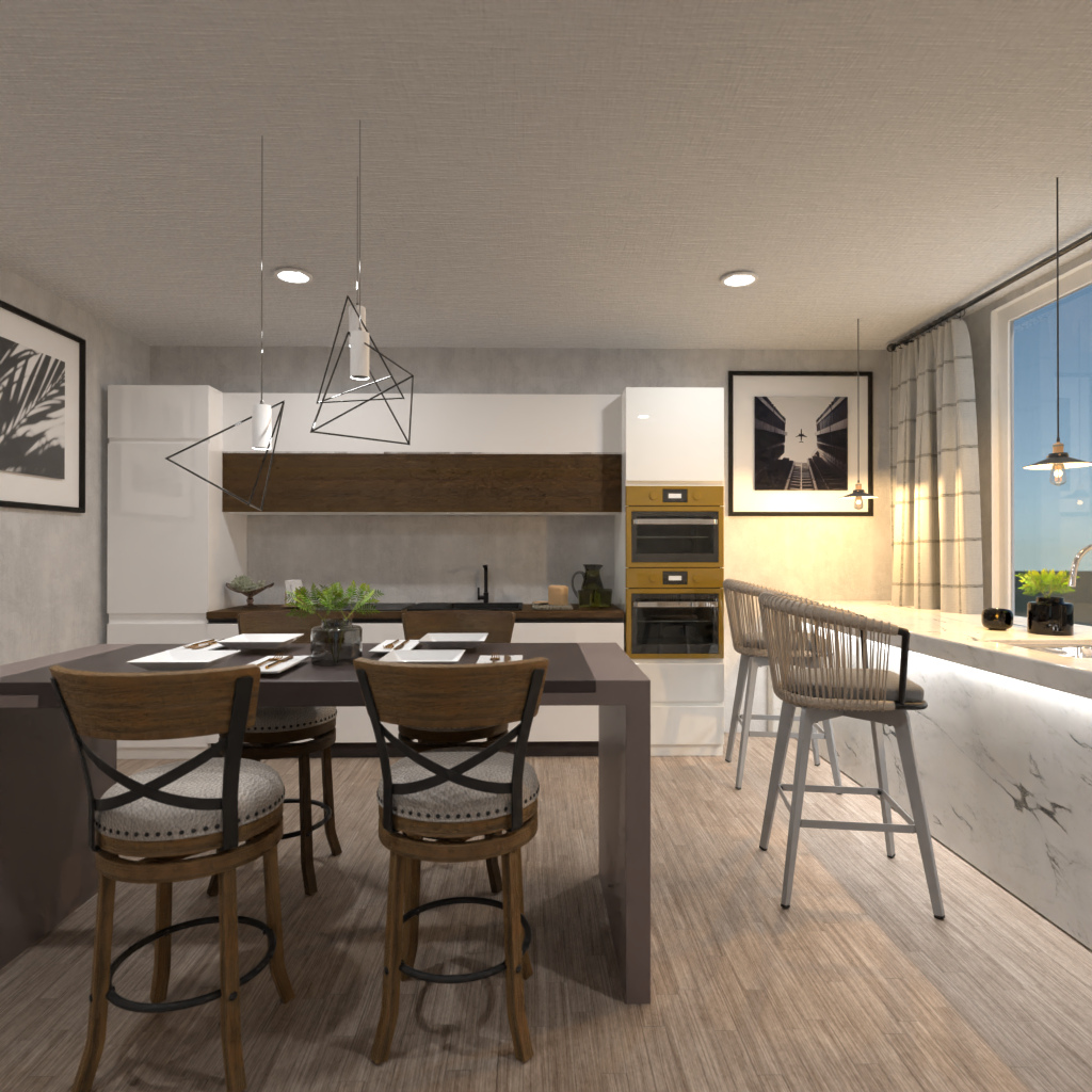 Brown and White Kitchen #11478136 by Editors Choice