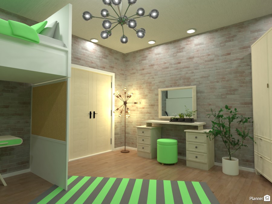 Green bedroom,  Render 2 3669678 by Doggy image