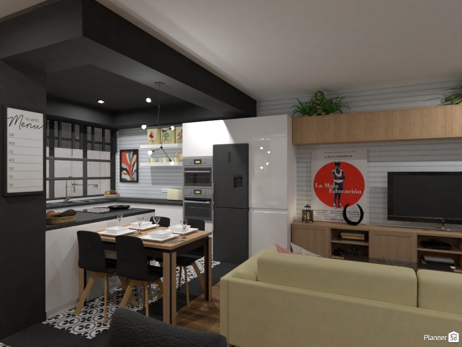 City Apartment No. 2 / Living room+kitchen #3723969 by Lucija Marko