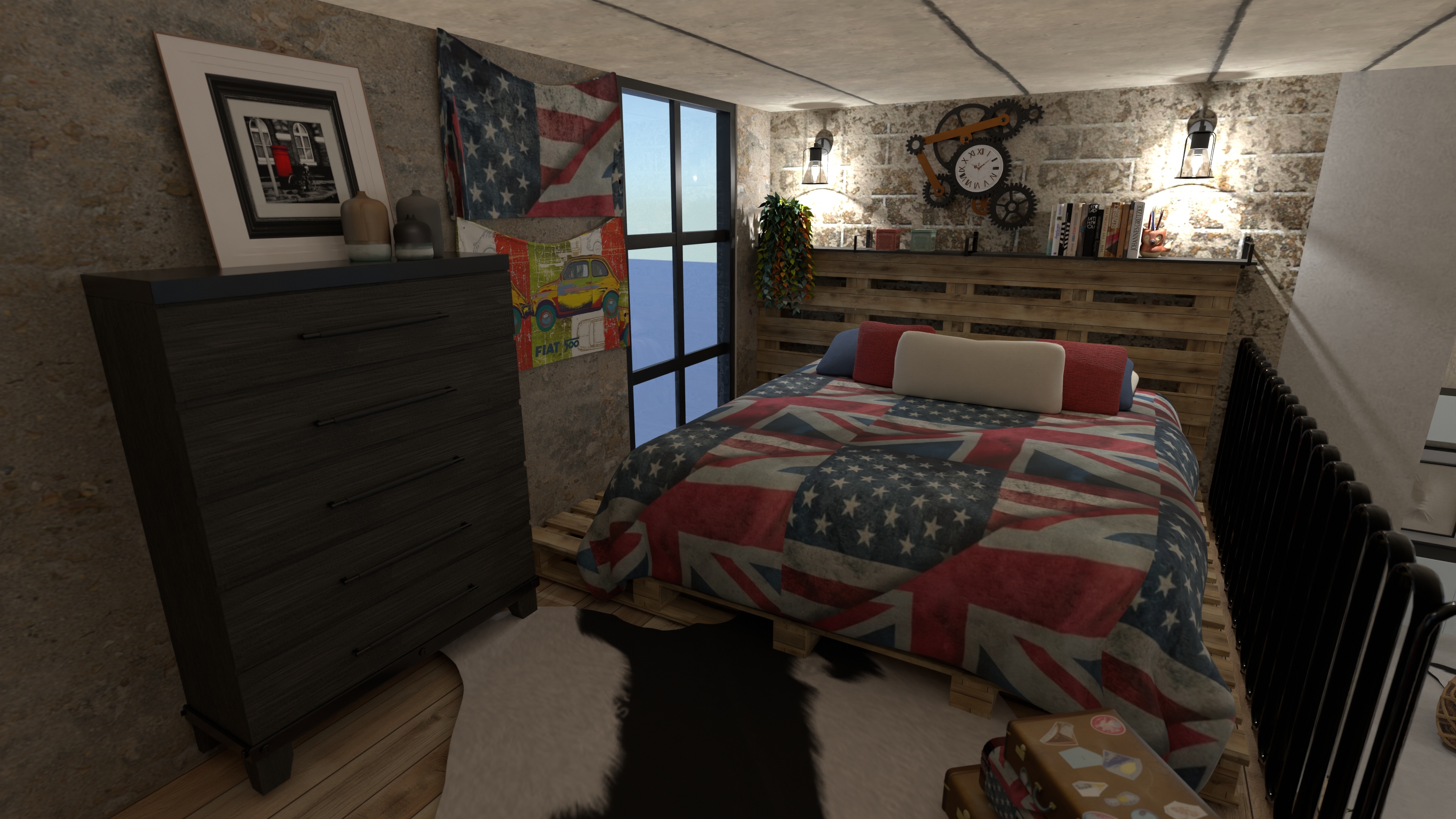 Bed in Loft #25794288 by Moonface
