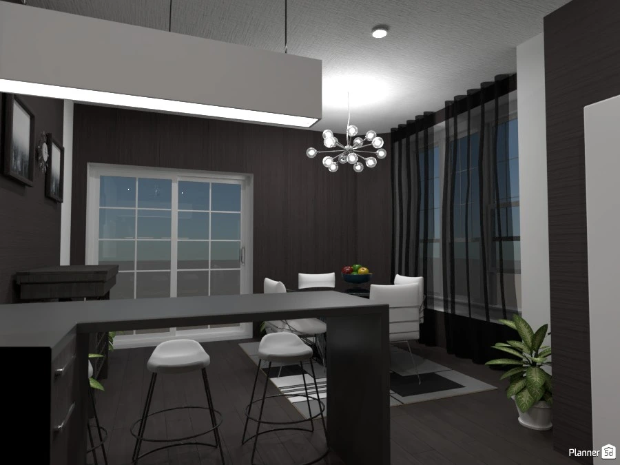 Black and White Kitchen #87086 by Doggy