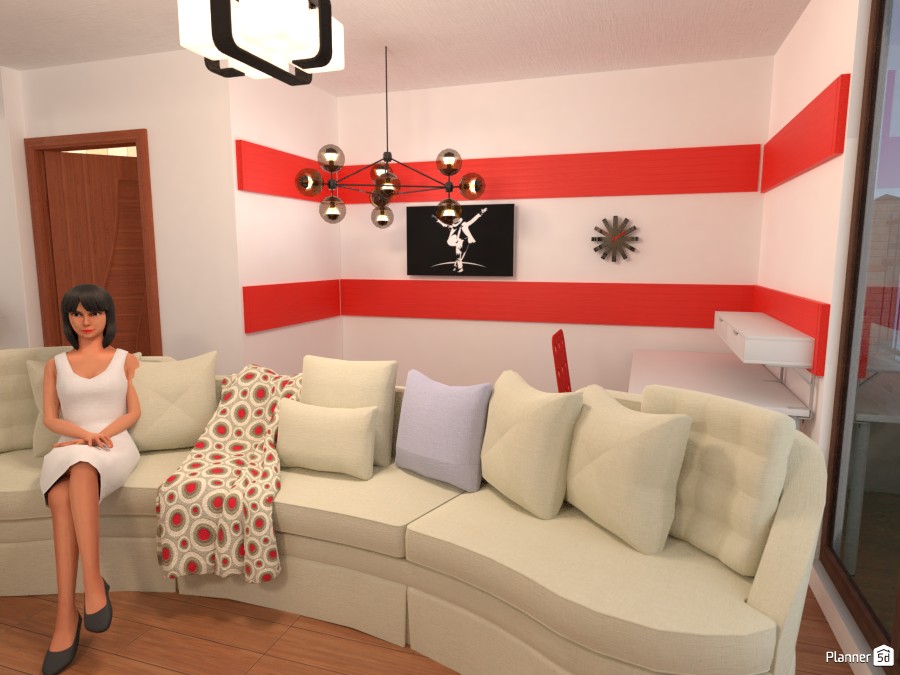 Living room with a work area #3251236 by mg-mo